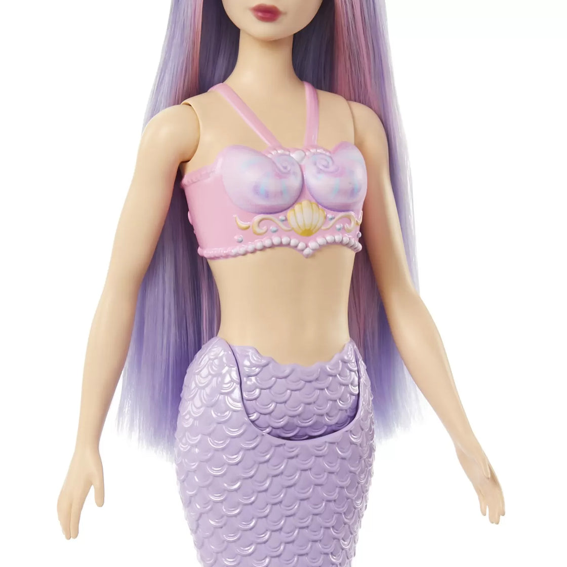 Barbie dreamtopia papusa sirena cu par mov si coada mov