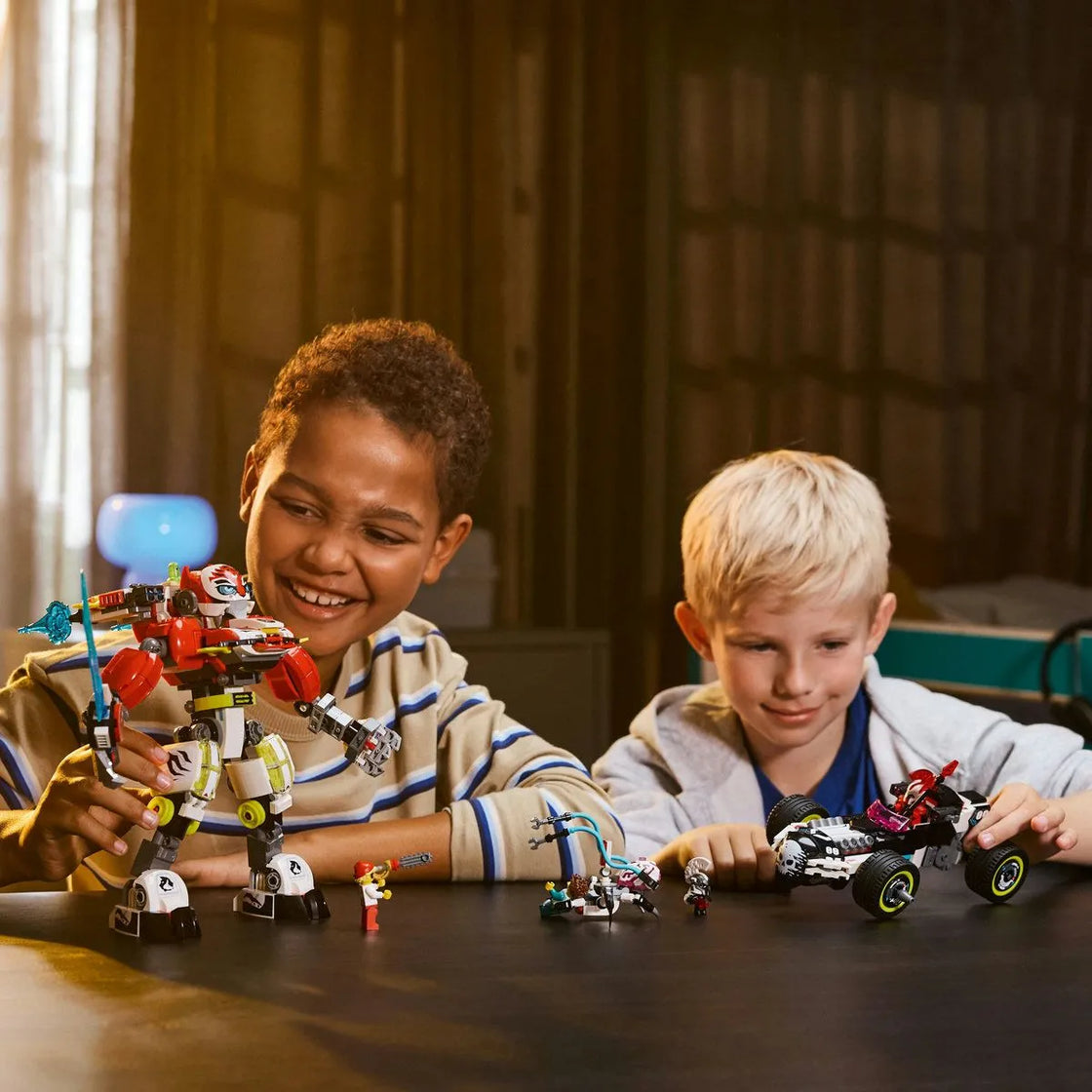 Lego dreamzzz robotul tigru al lui cooper si masina hot rod a lui zero 71497