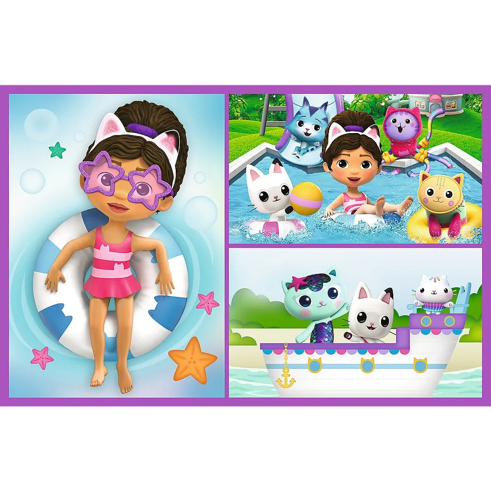 Puzzle trefl 2x70 gabbys dollhouse aventurile lui gabby