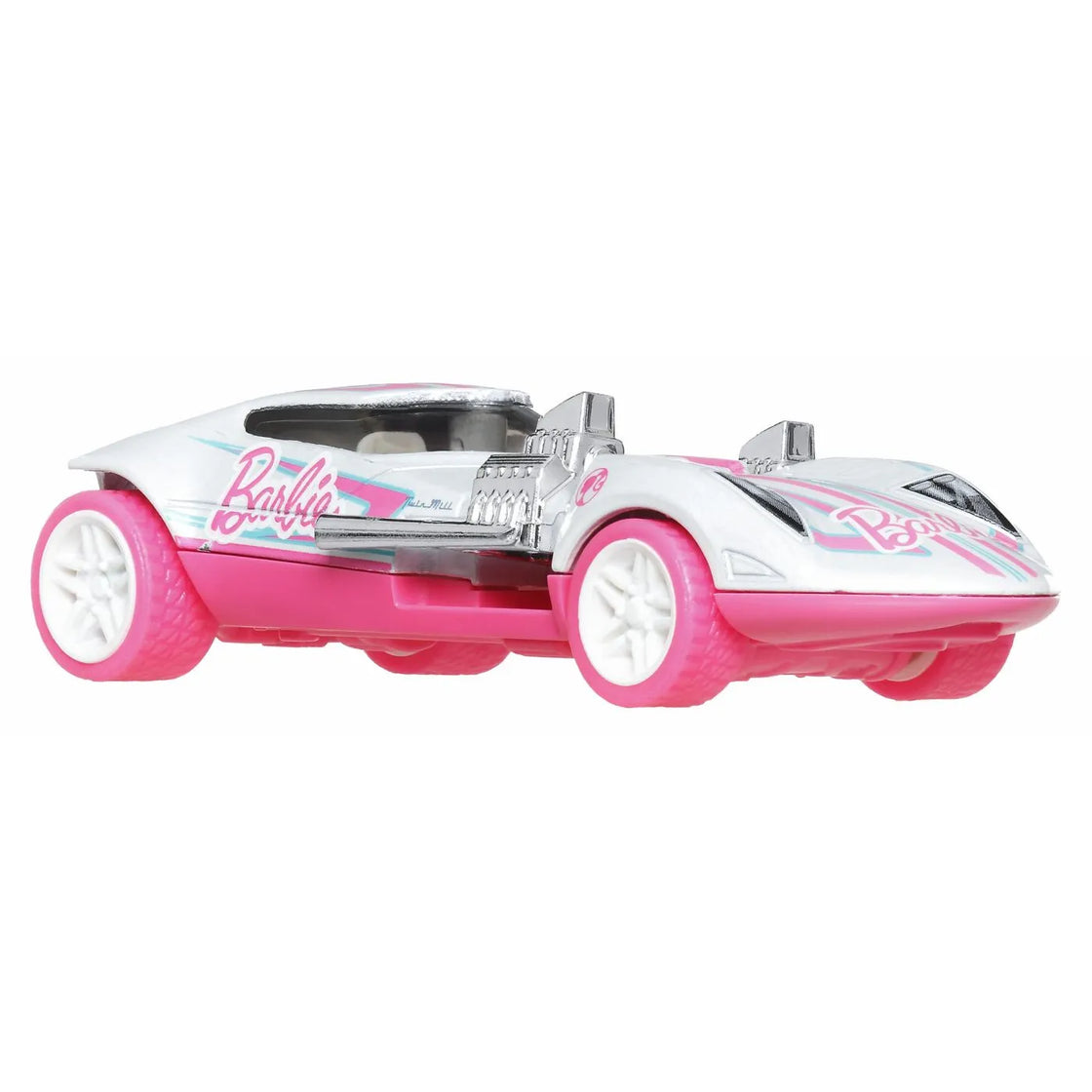 Hot wheels masinuta metalica cu sistem pull back barbie twin mill street power scara 1:43