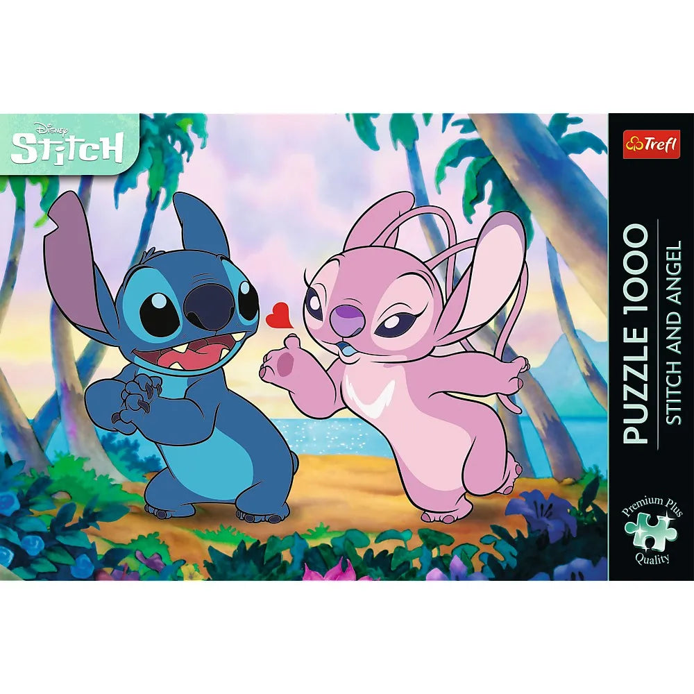 Puzzle trefl 1000 premium plus disney lilo si stitch angel si stitch la plimbare