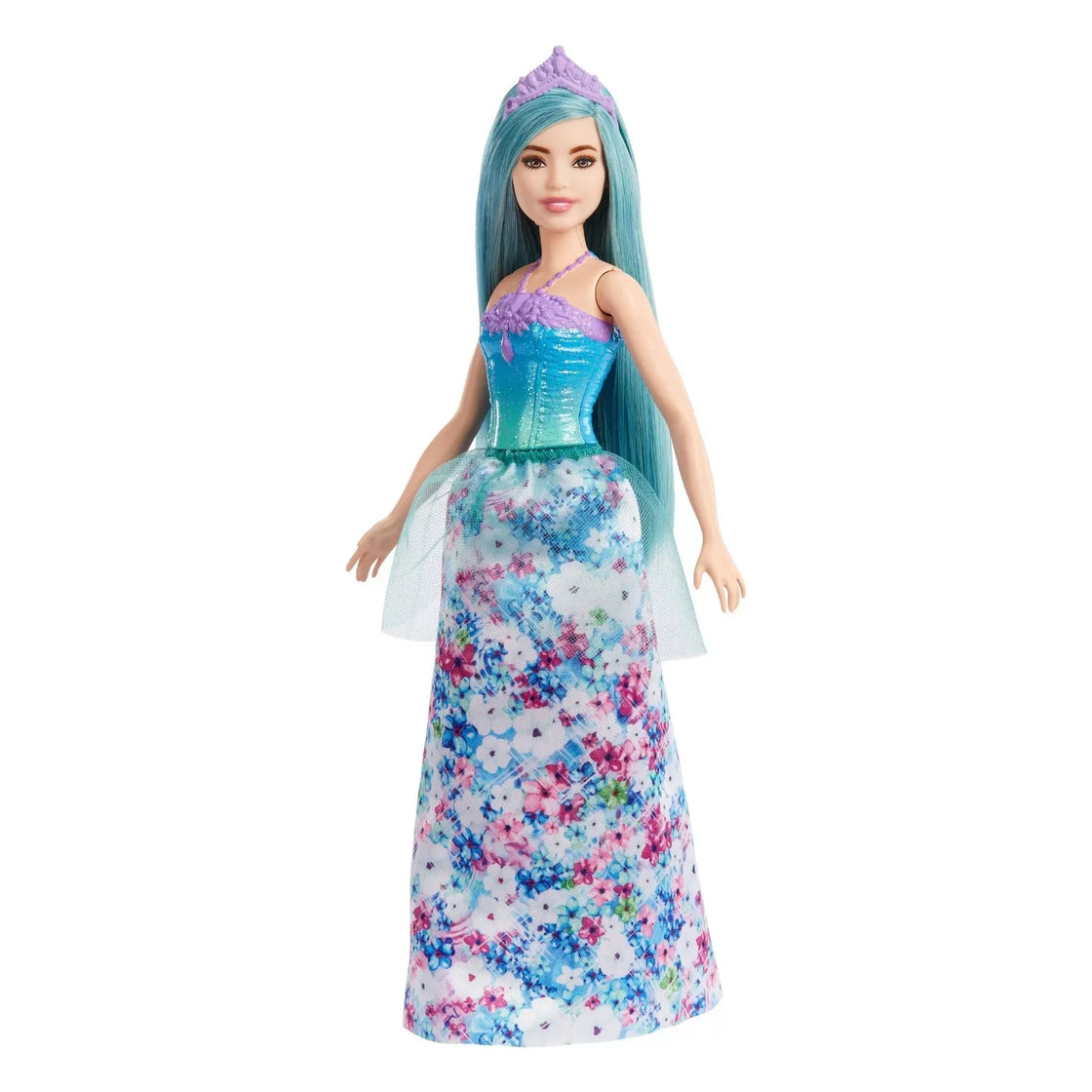 Barbie dreamtopia papusa printesa cu par albastru