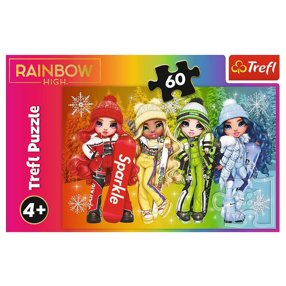 Puzzle trefl 60 rainbow high papusile jucause