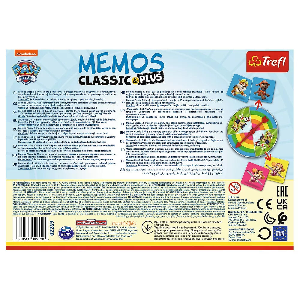 Joc memos classic plus patrula catelusilor
