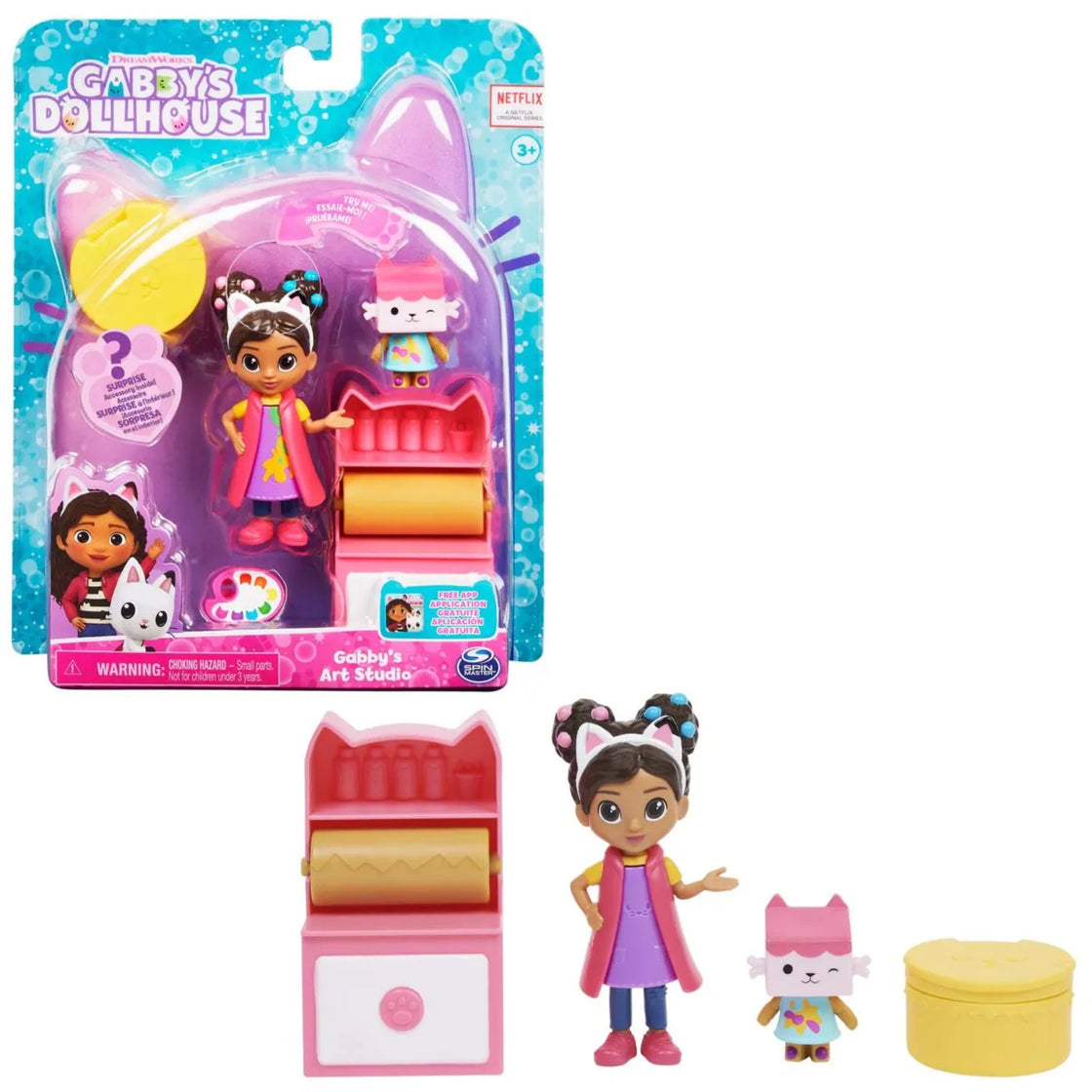 Gabbys dollhouse set studioul de arta al lui gabby