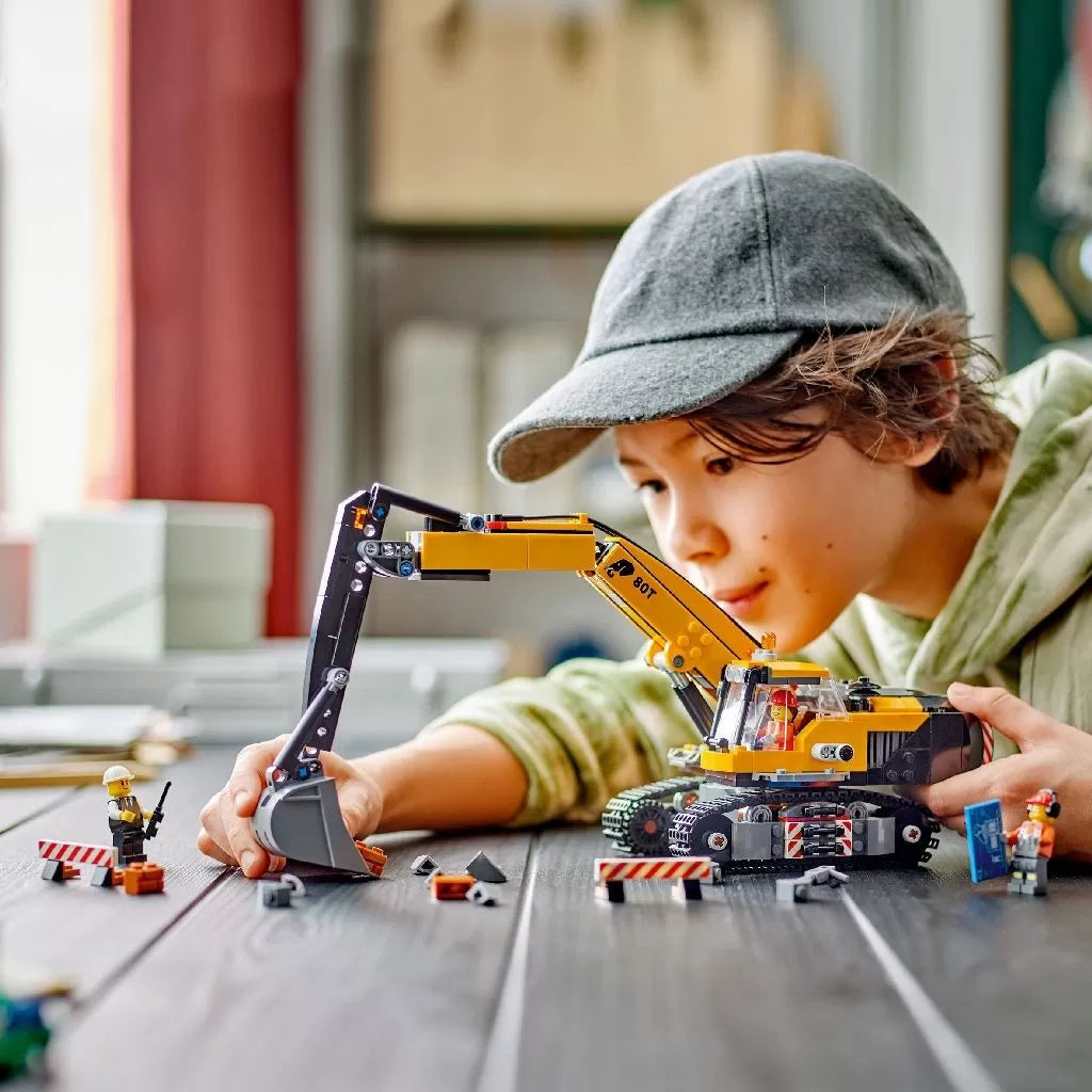 Lego city excavator galben de constructii 60420