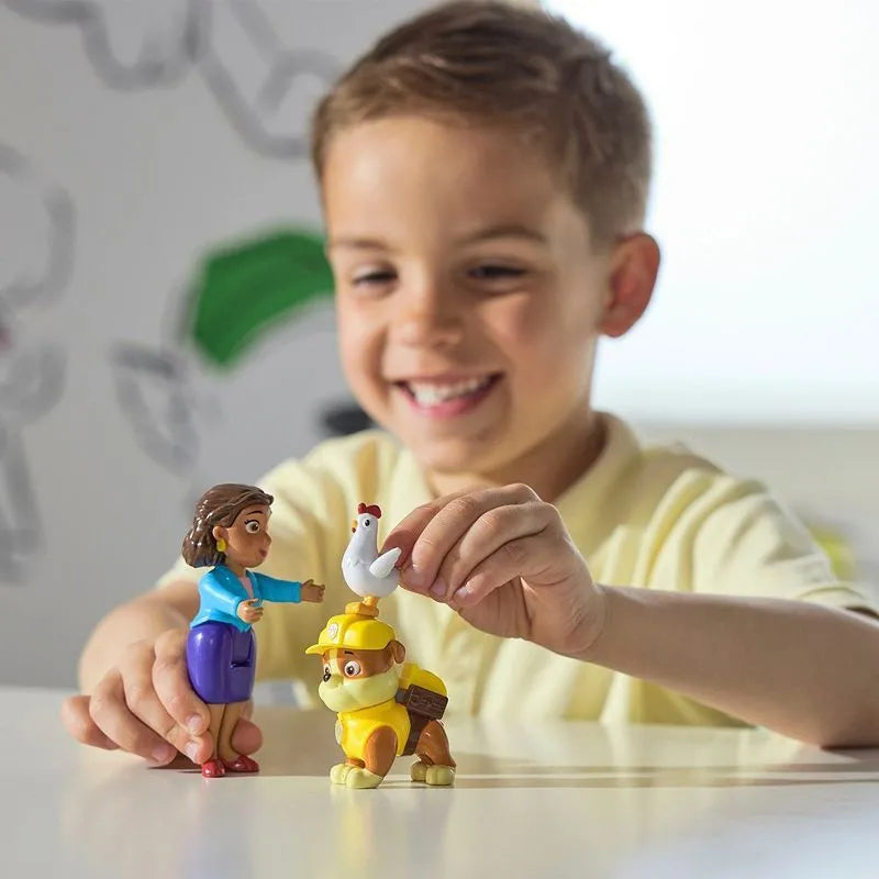 Patrula catelusilor set figurine eroi de salvare rubble si mayor goodway