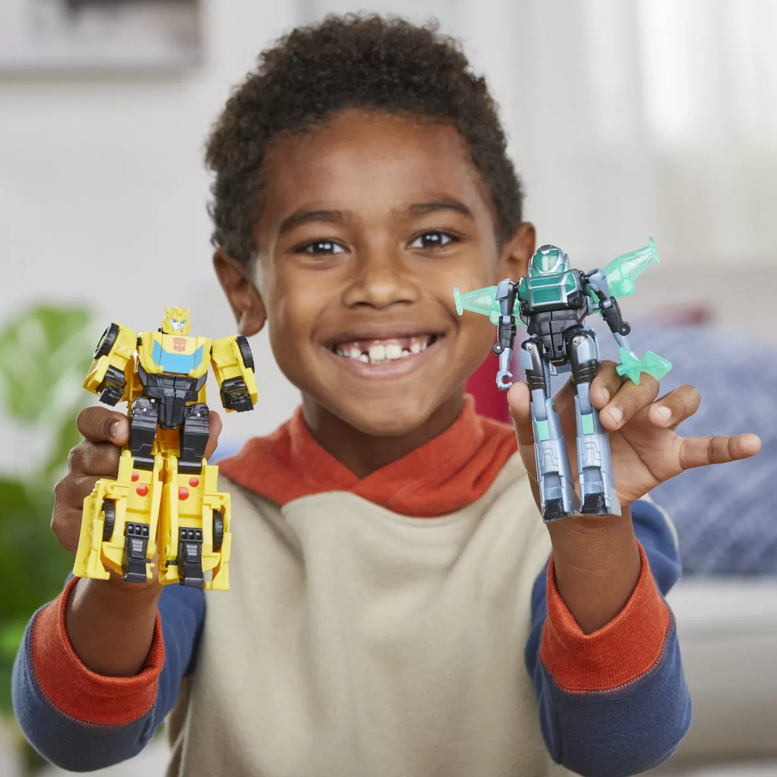Transformers earthspark set 2 figurine bumblebee si mo malto