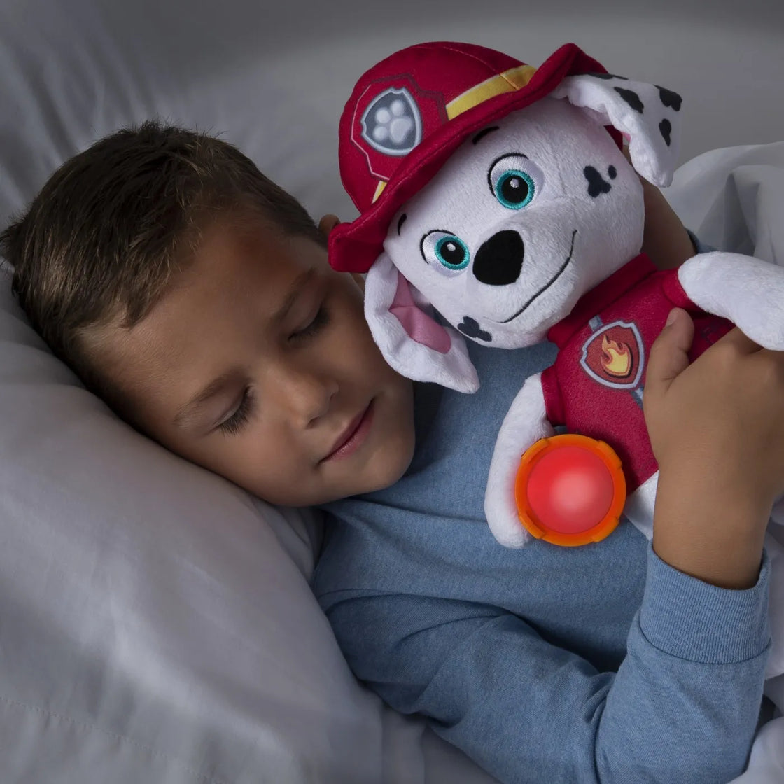 Patrula catelusilor plus snuggle up marshall cu burtica luminoasa