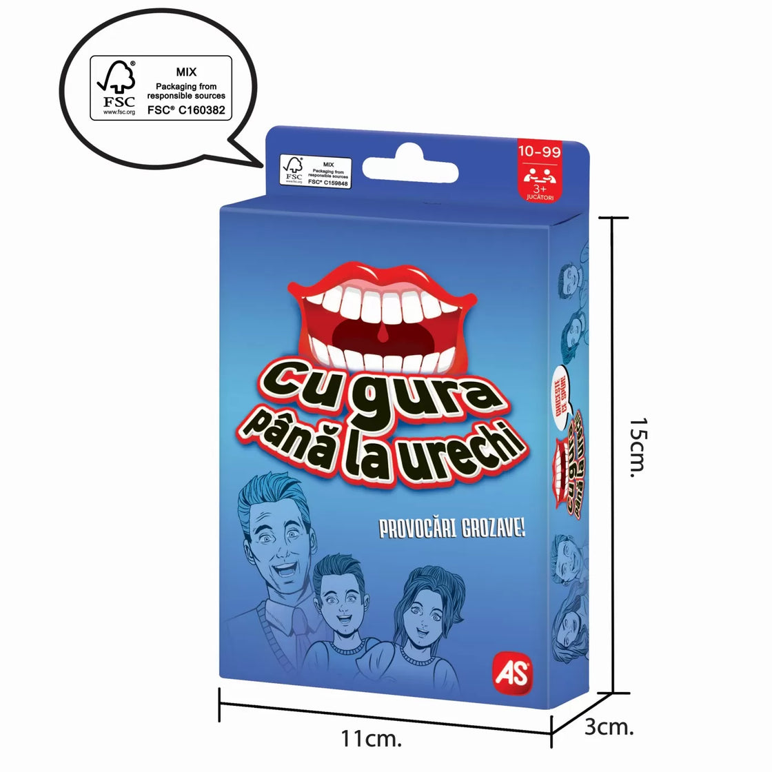 Joc de carti cu gura pana la urechi