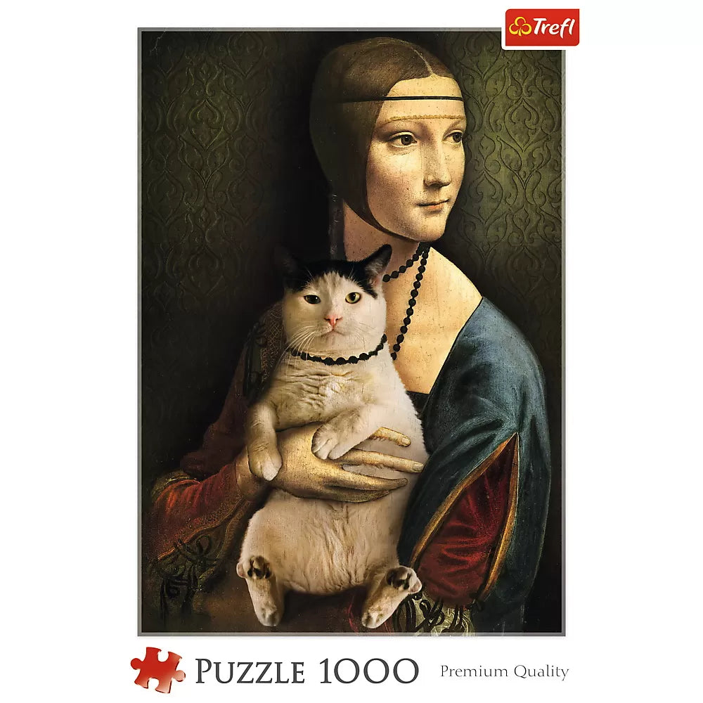 Puzzle 1000 doamna cu pisica
