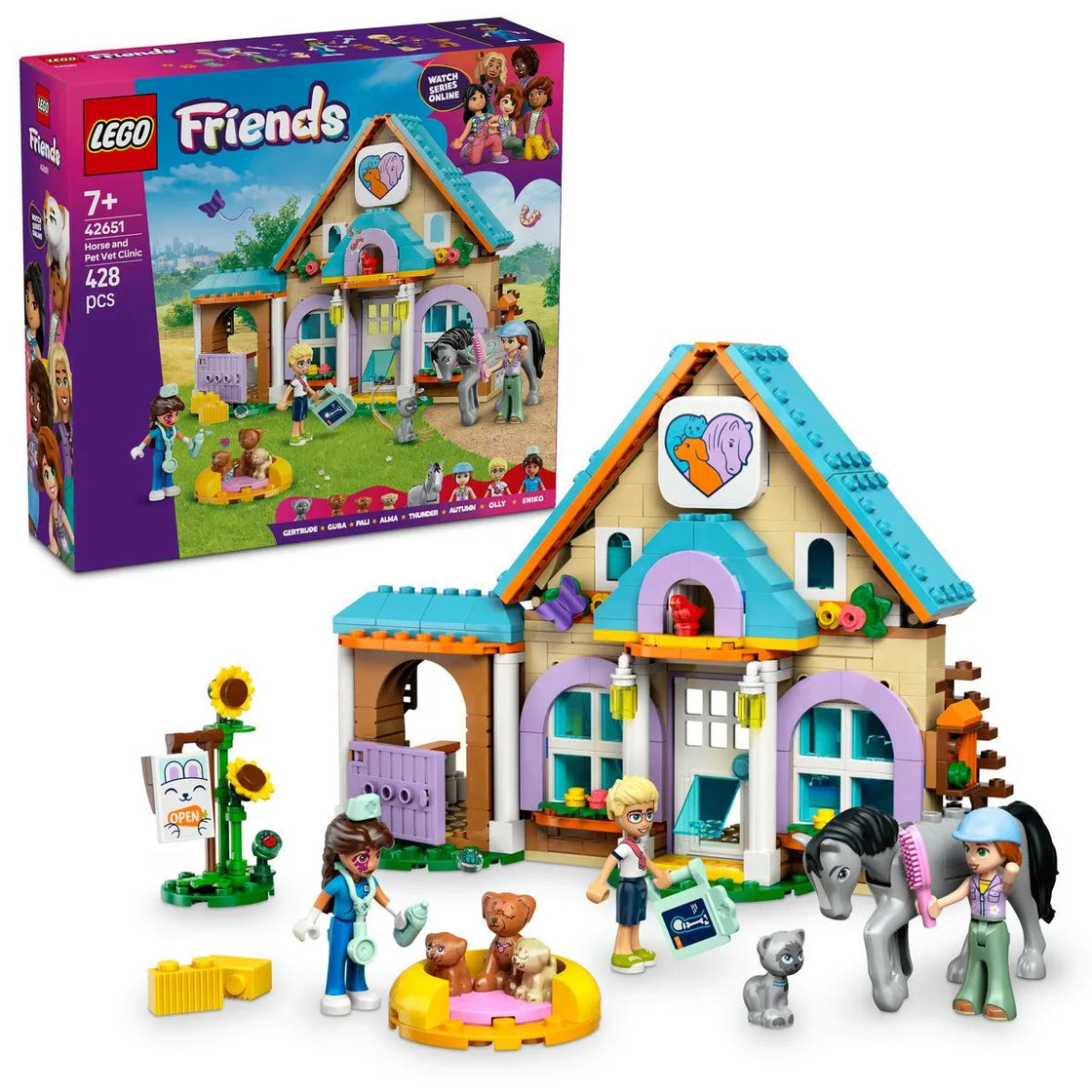 Lego friends clinica veterinara pentru cai si animale de companie 42651