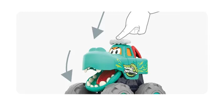 Masinuta bebe monster truck crocodilul