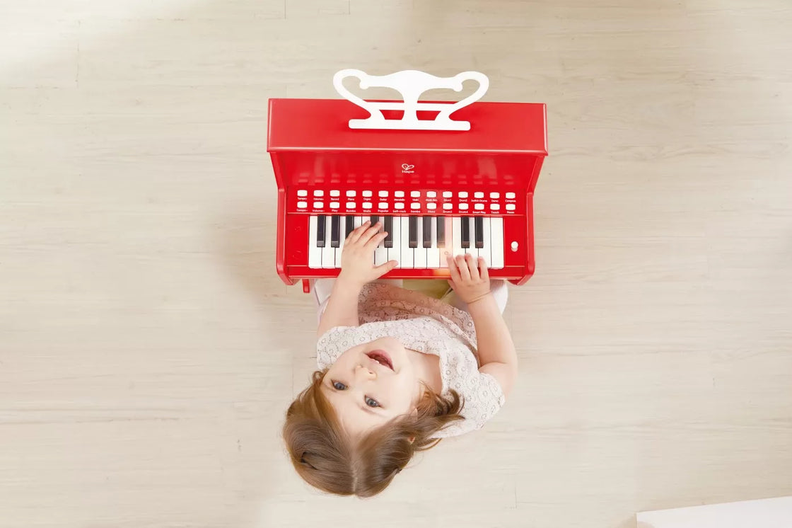 Hape pian electronic rosu cu lumini
