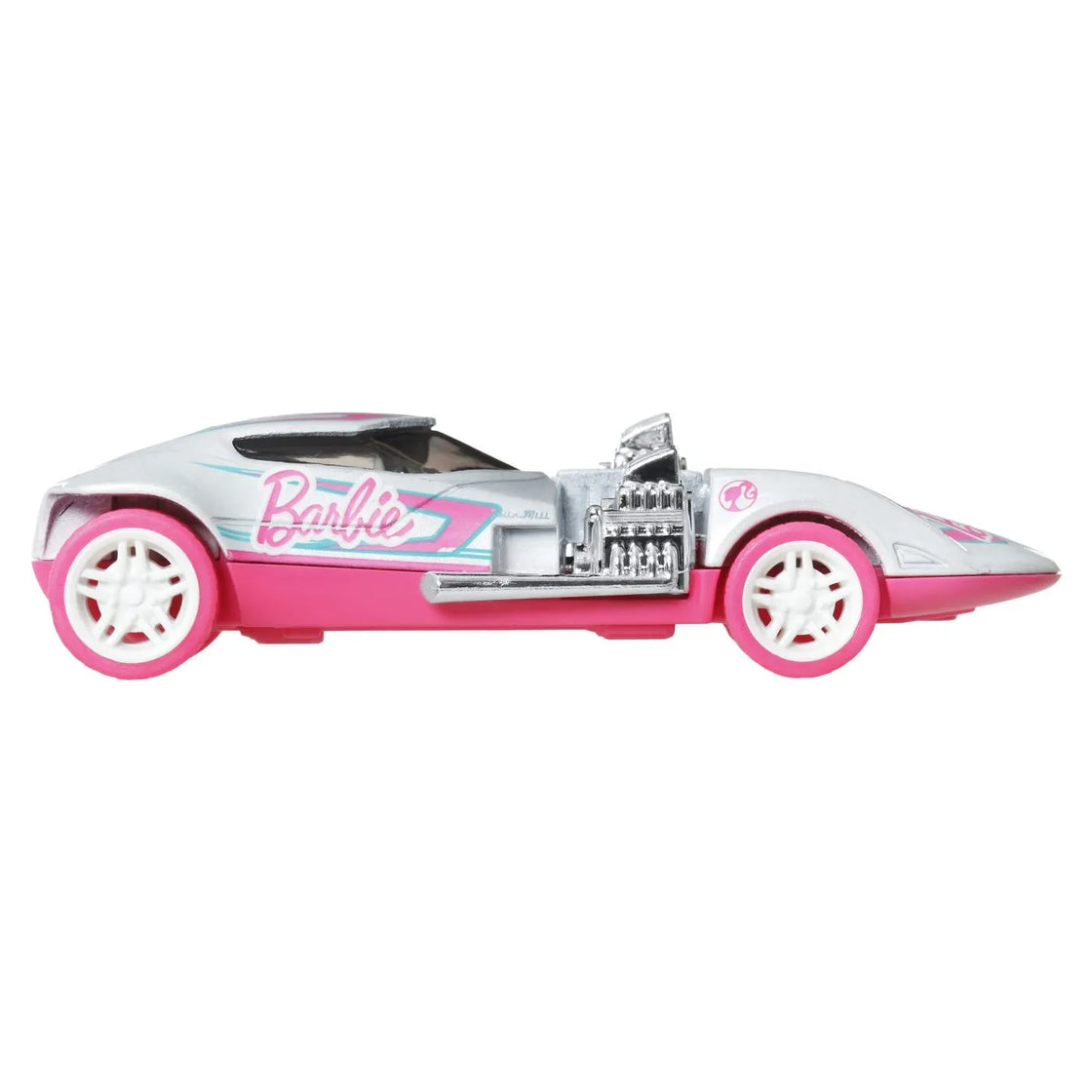 Hot wheels masinuta metalica cu sistem pull back barbie twin mill street power scara 1:43
