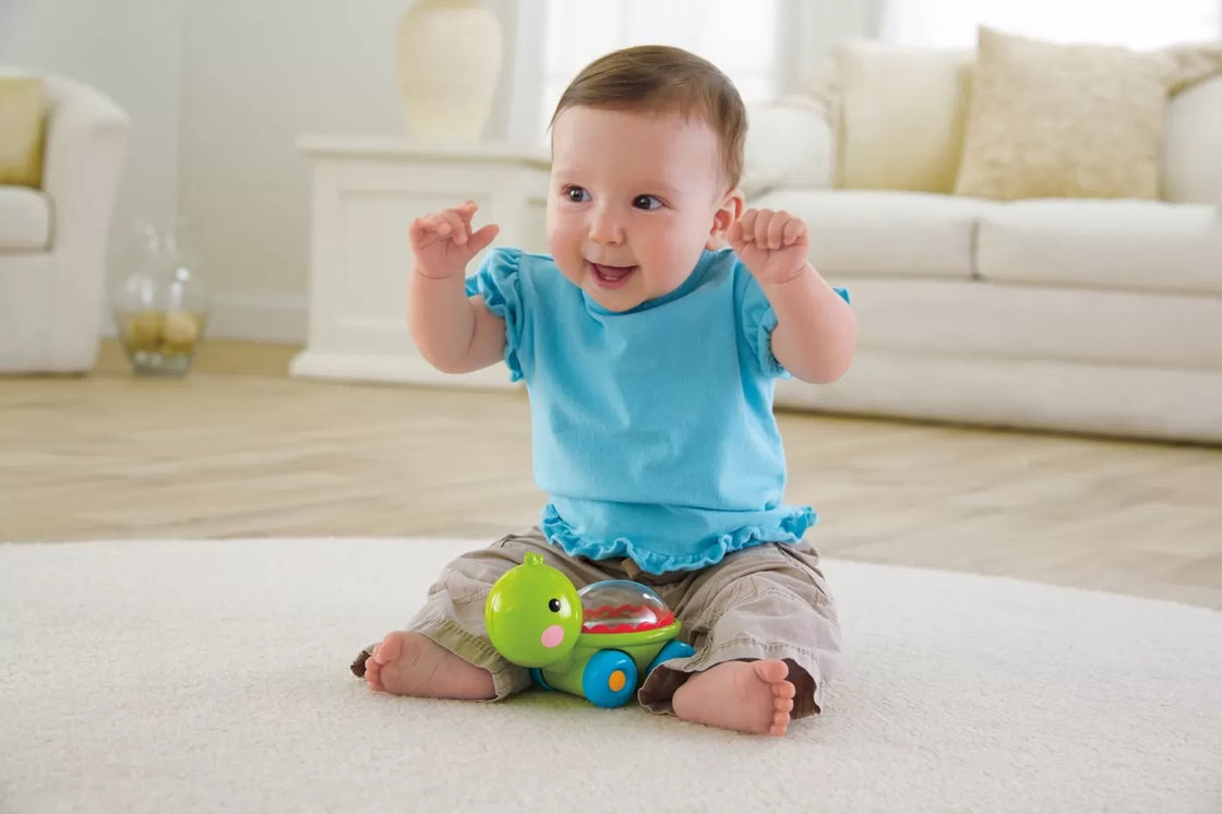 Fisher price jucarie apasa si mergi testoasa