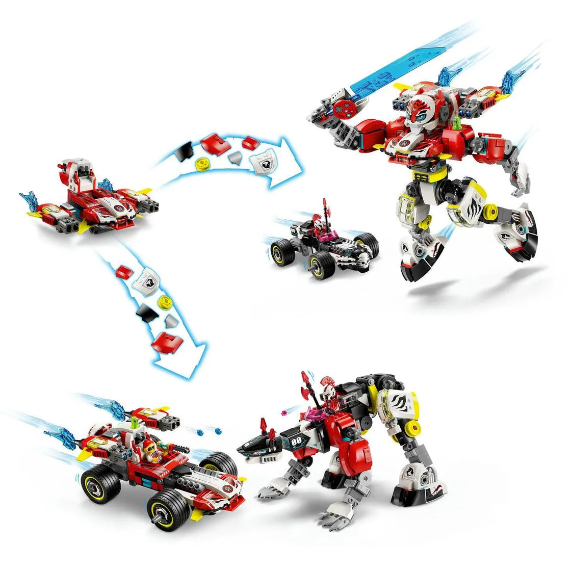 Lego dreamzzz robotul tigru al lui cooper si masina hot rod a lui zero 71497