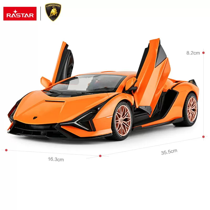 Masina cu telecomanda lamborghini sian portocaliu cu scara 1 la 14