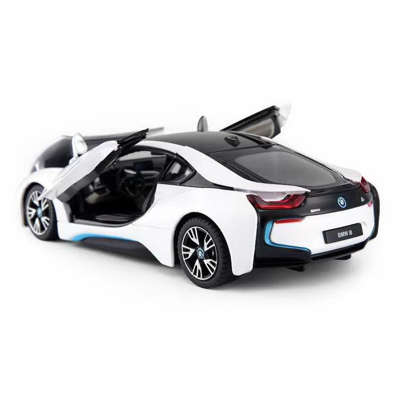 Masinuta metalica bmw i8 alba scara 1 la 24
