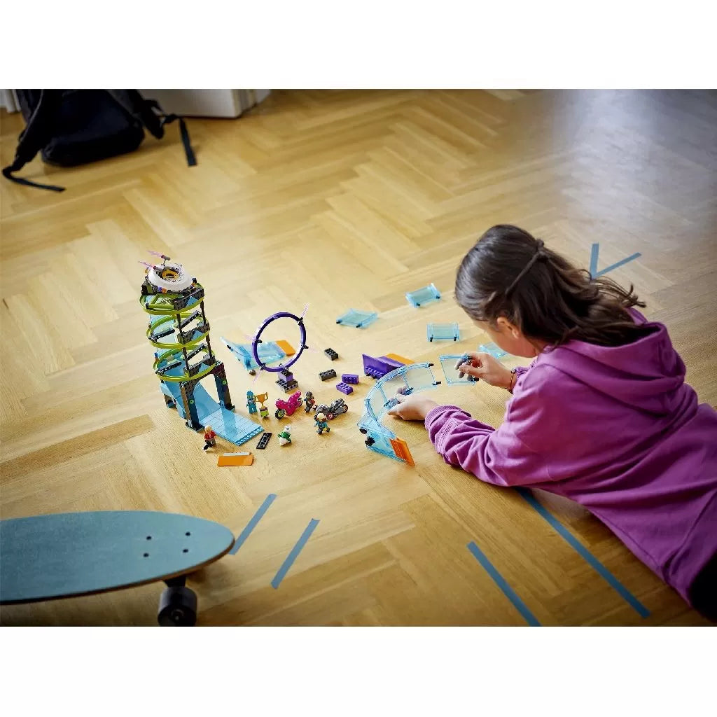 Lego city provocarea suprema de cascadorii pe motocicleta 60361