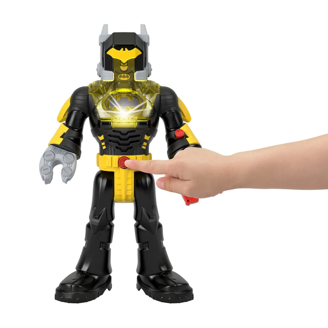 Fisher price imaginext dc super friends set figurina batman si costum exo cu lumini si sunete