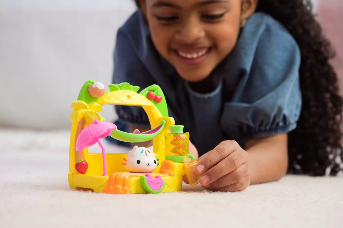 gabbys dollhouse set balcon pentru petrecerea cu smoothie a lui cakey