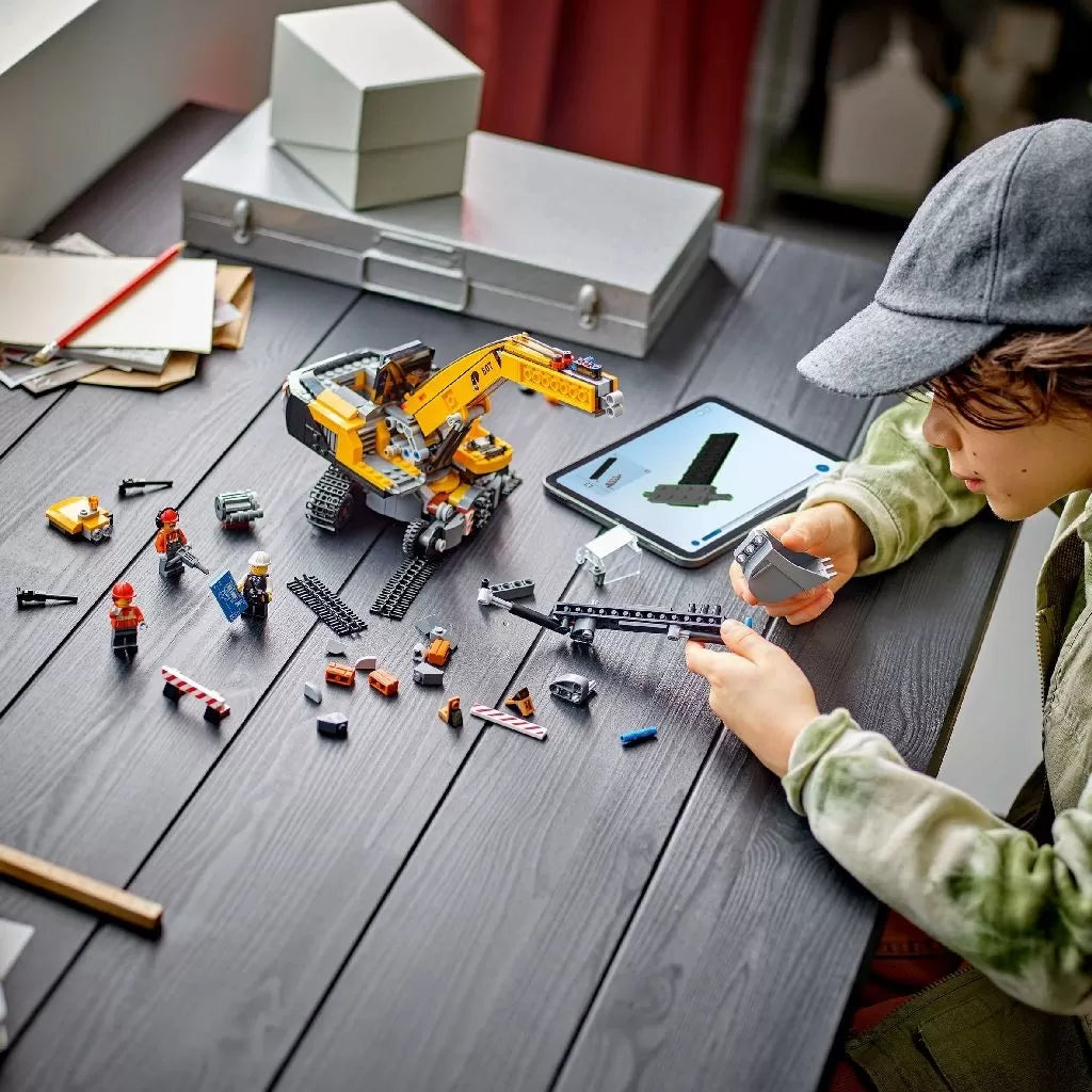 Lego city excavator galben de constructii 60420