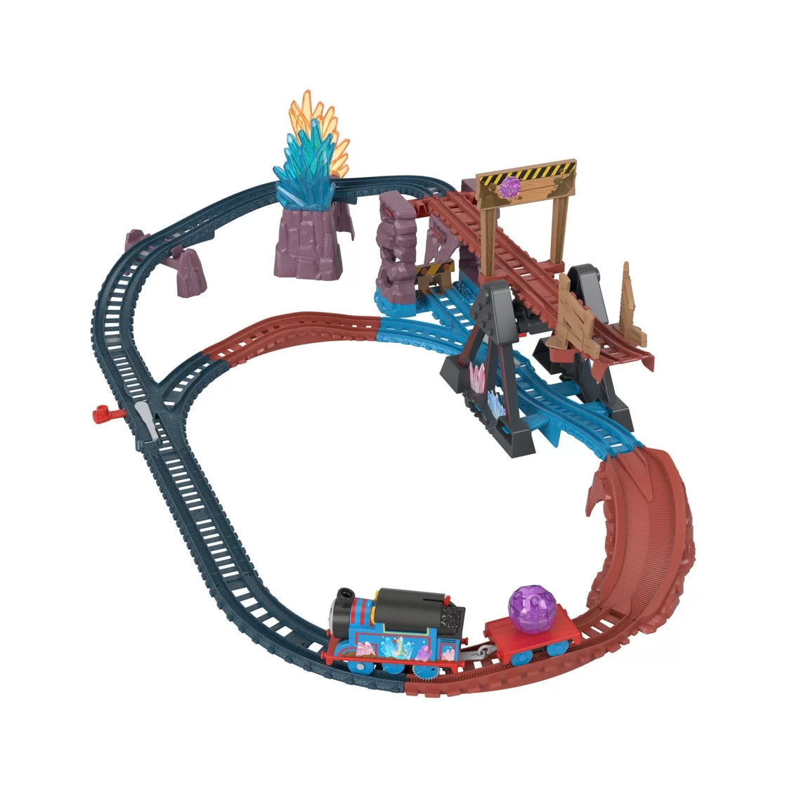 Thomas set de joaca crystal caves adventure cu locomotiva motorizata thomas