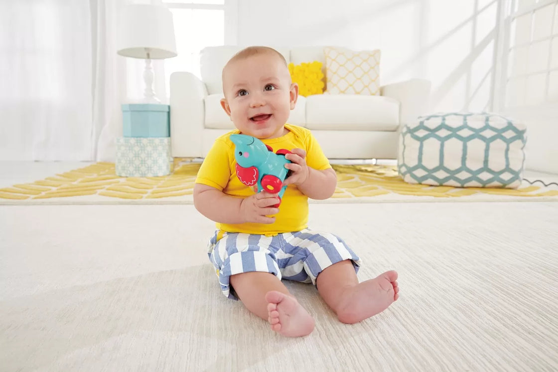 Fisher price jucarie apasa si mergi elefant