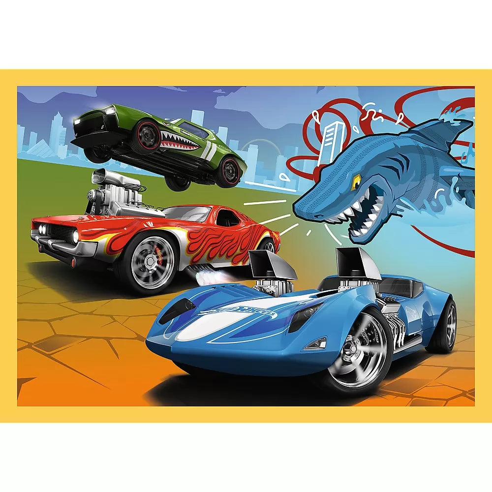 Puzzle trefl 4in1 hot wheels vehicule