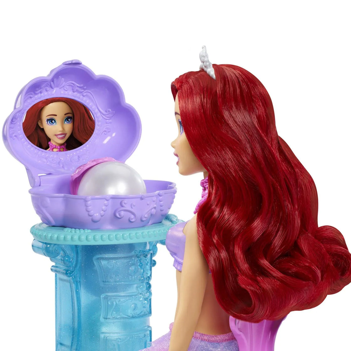 Disney princess papusa ariel si masuta de machiaj cu surprize