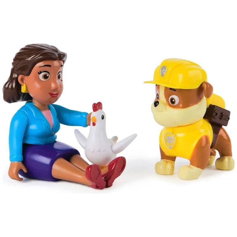 Patrula catelusilor set figurine eroi de salvare rubble si mayor goodway
