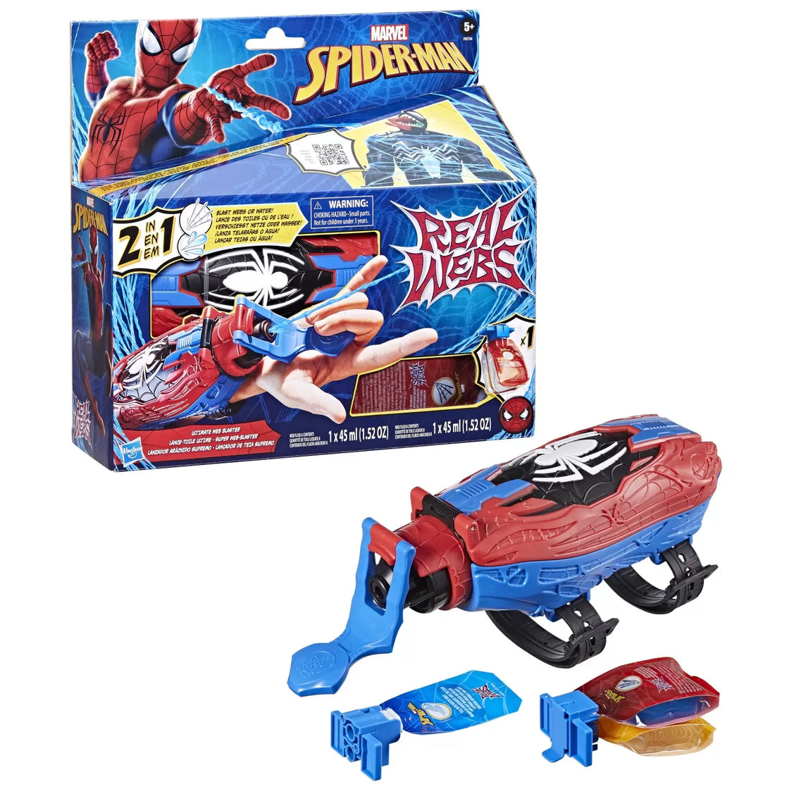 Spiderman blaster cu panza de paianjen