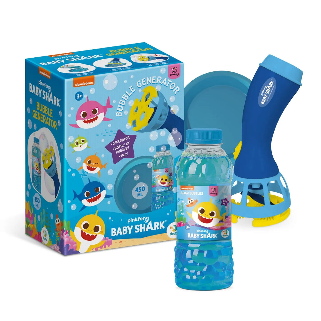 Baby shark set de baloane de sapun cu generator 450ml