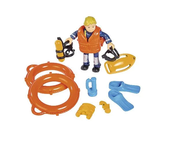 Pompierul sam barca neptun cu figurina penny si accesorii