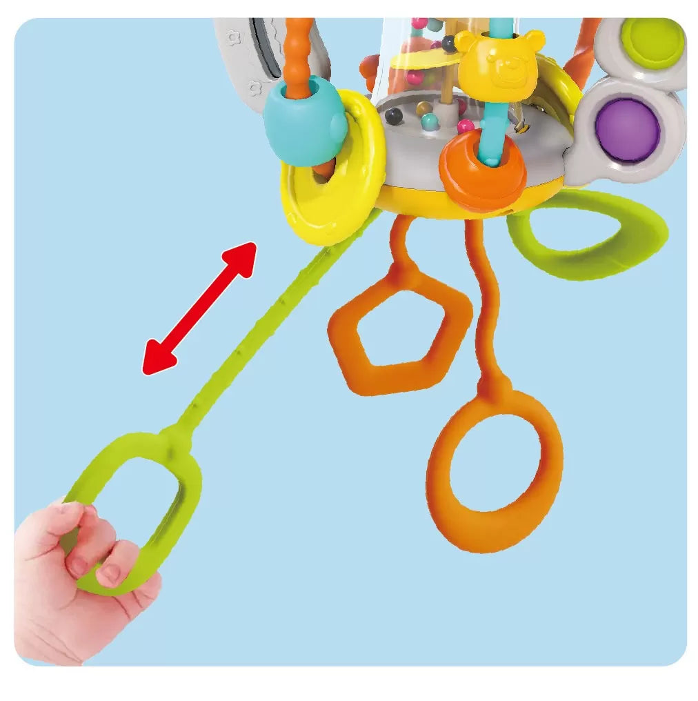 Jucarie senzoriala pentru bebe scutura si trage