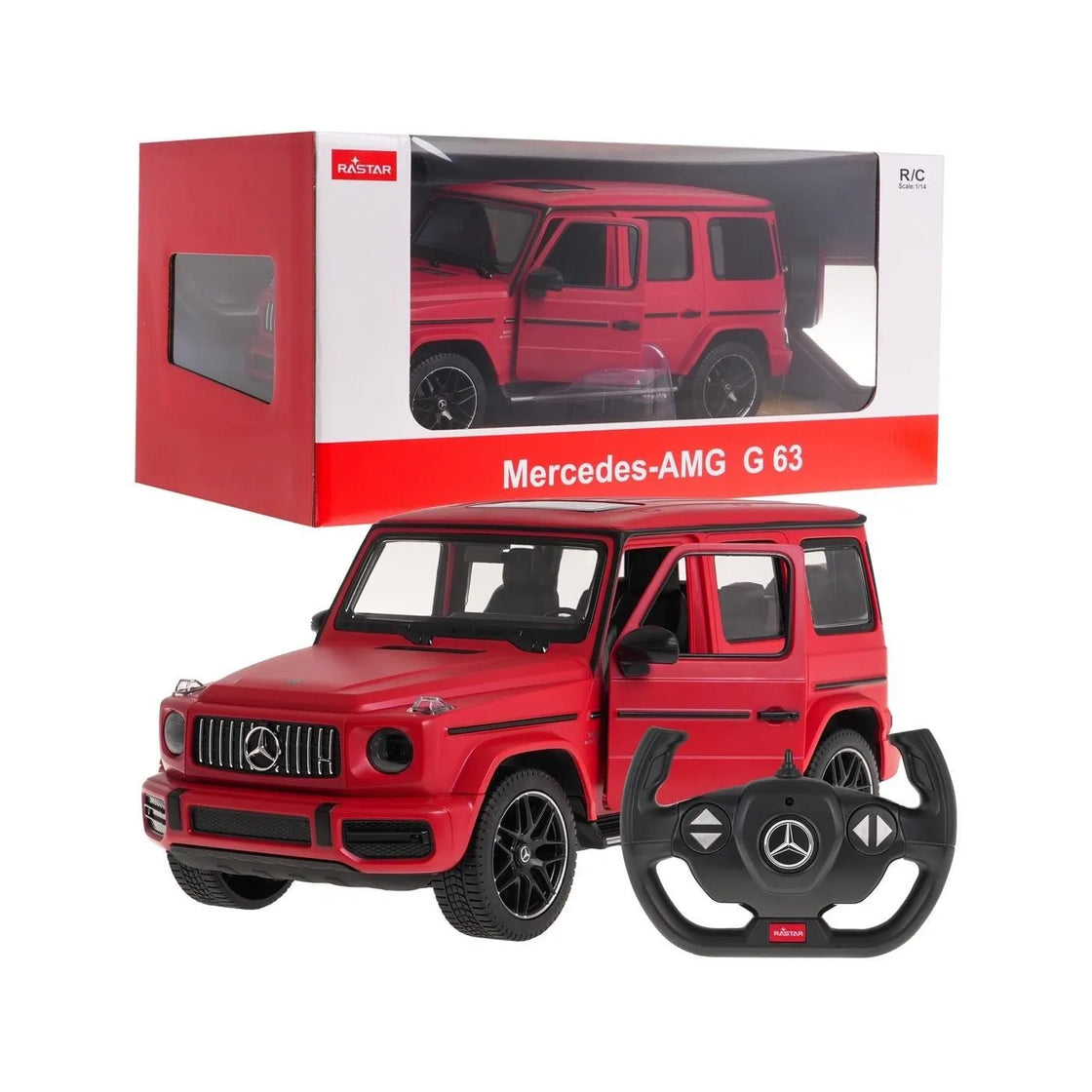 Masina cu telecomanda mercedes-benz g63 rosu scara 1 la 14
