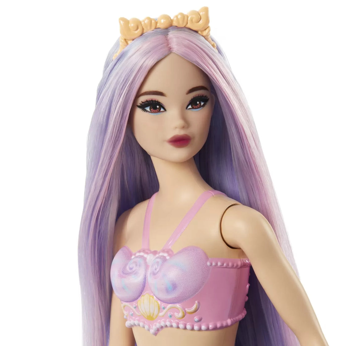 Barbie dreamtopia papusa sirena cu par mov si coada mov