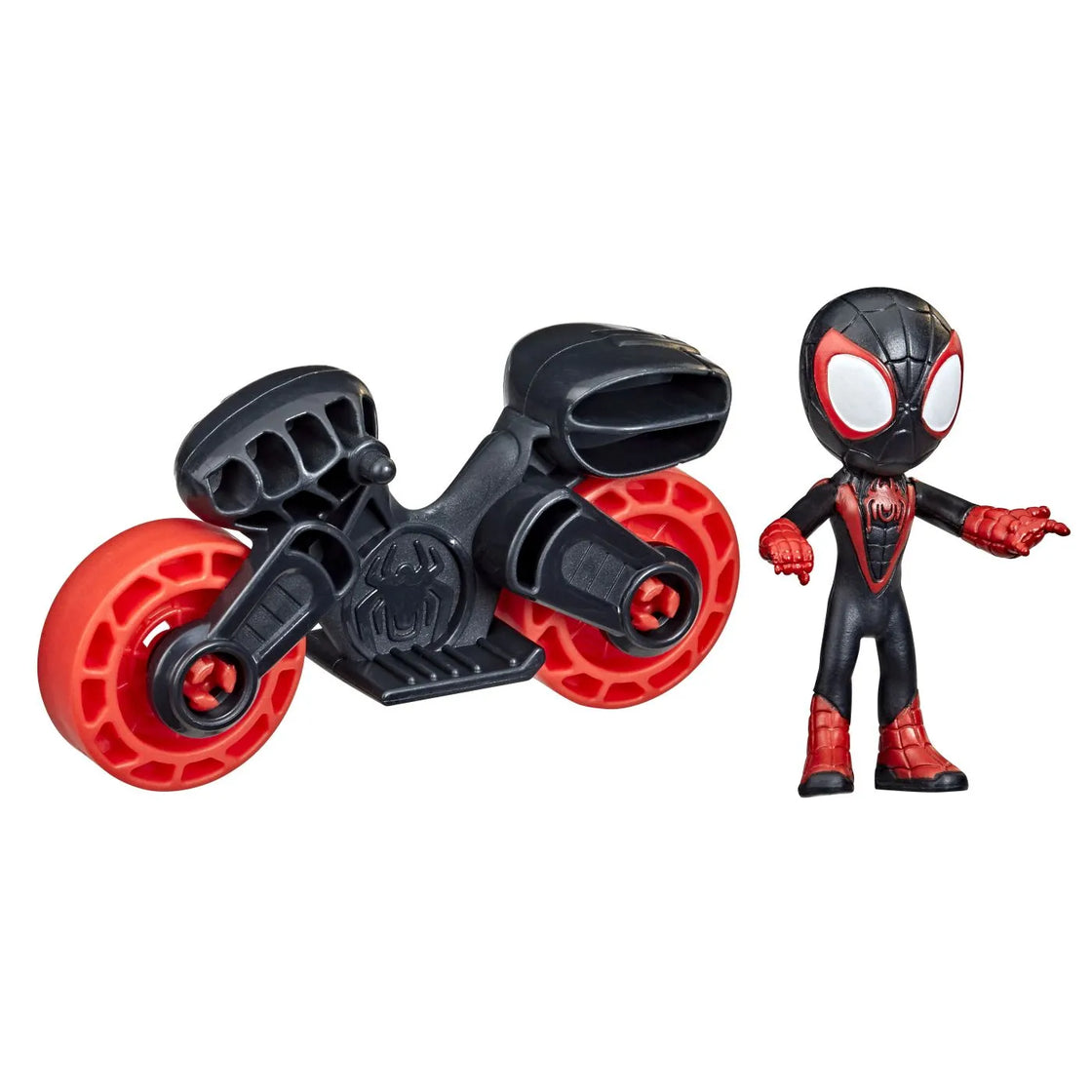 Spiderman set motocicleta si figurina miles morales spider man 6cm
