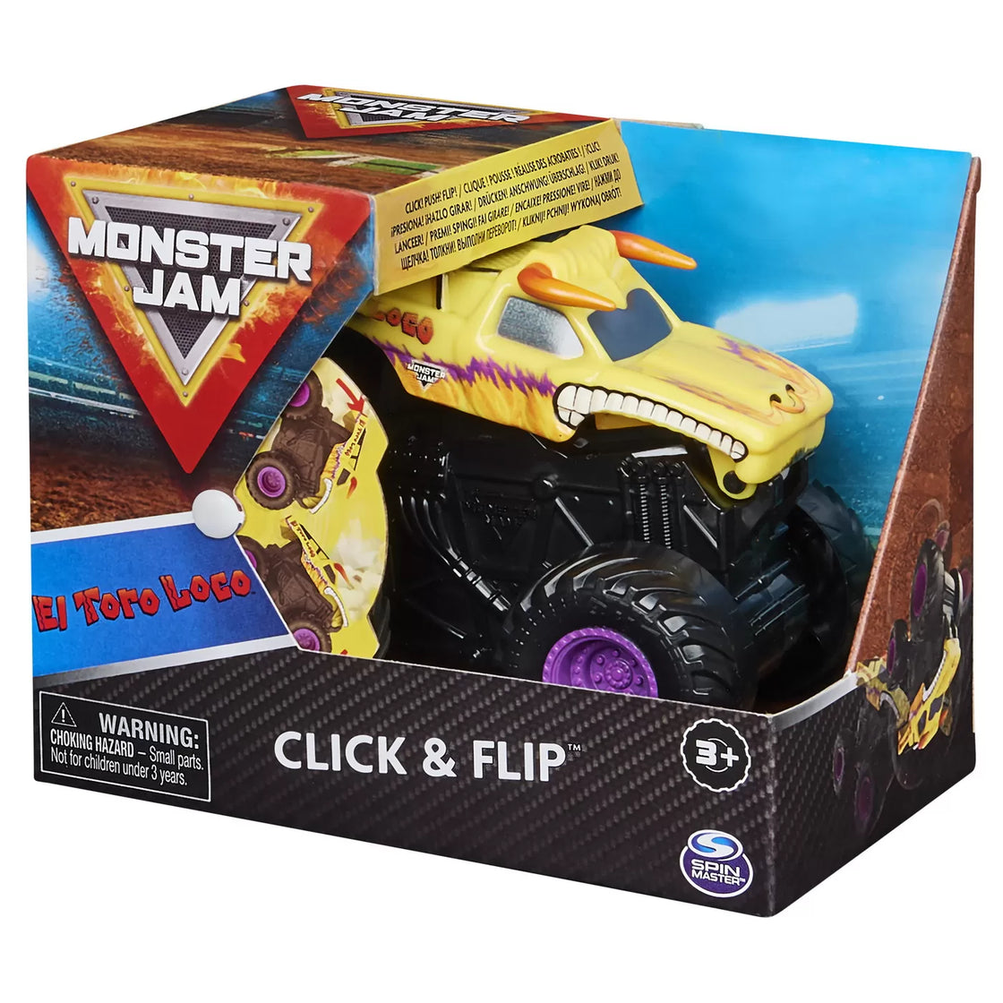 Monster jam el toro loco seria click flip scara 1 la 43