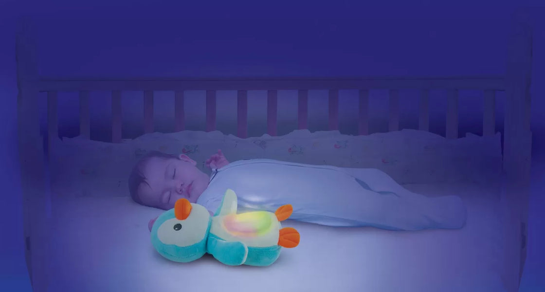 Winfun jucarie pinguin albastru cu sunete si lumini