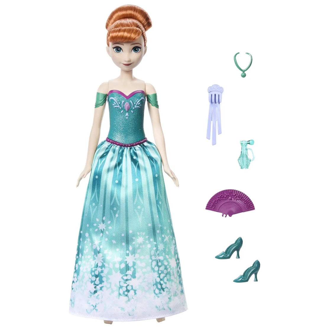 Disney frozen spin and reveal papusa anna cu evantai