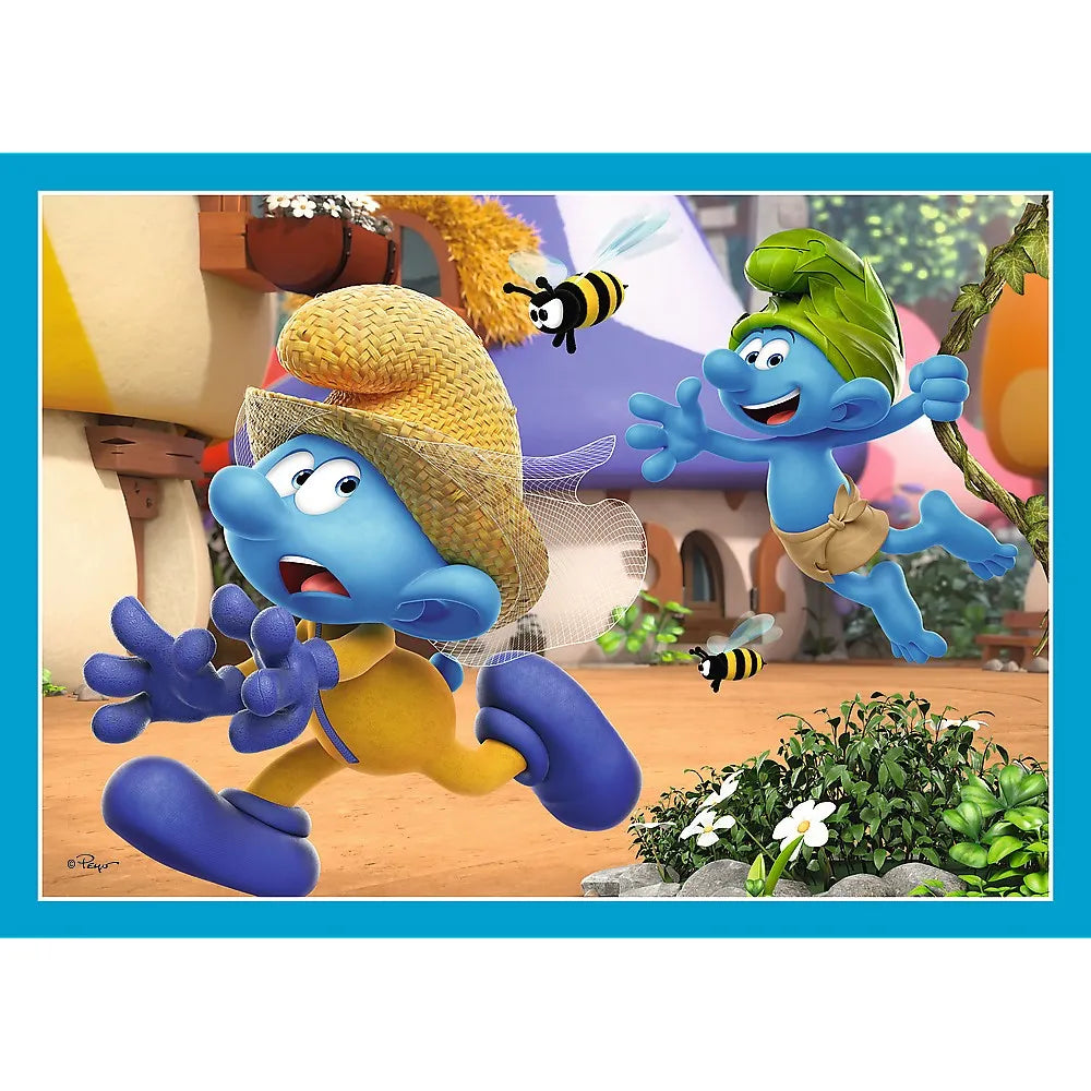 Puzzle trefl 4in1 strumfii satul strumfilor