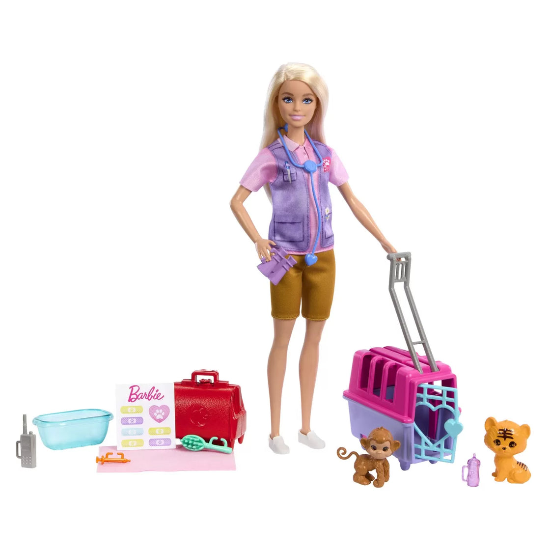 Barbie you can be set papusa cu doua animalute din jungla