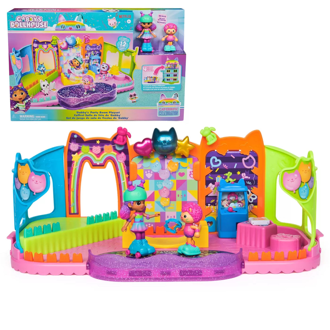 Gabbys dollhouse set de joaca camera de petrecere