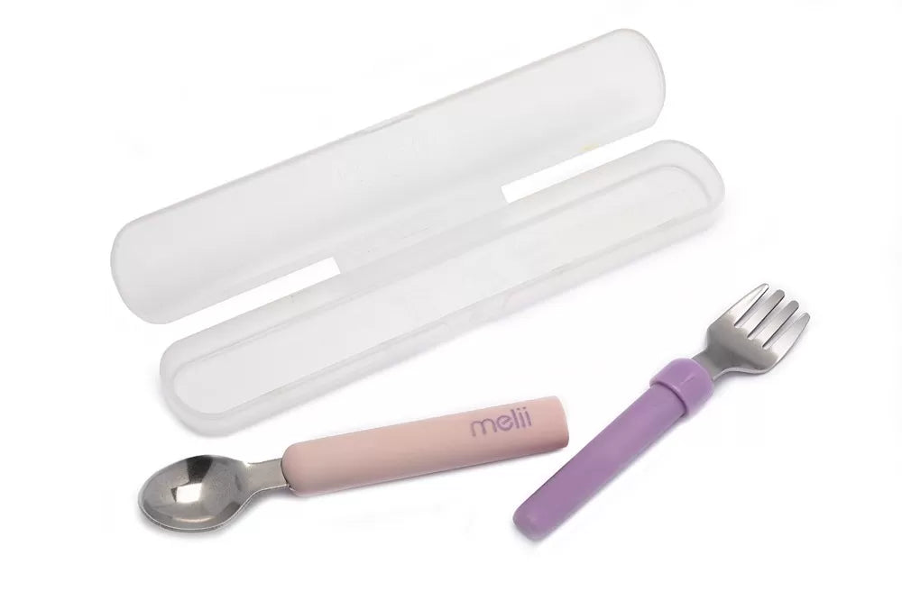 Set lingurita-furculita, melii, pink&purple