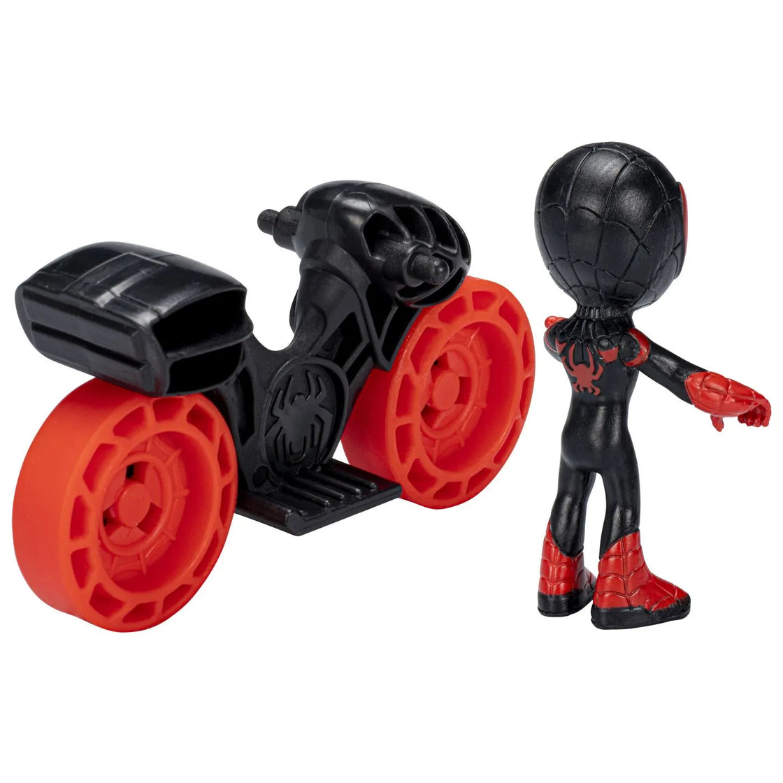 Spiderman set motocicleta si figurina miles morales spider man 6cm