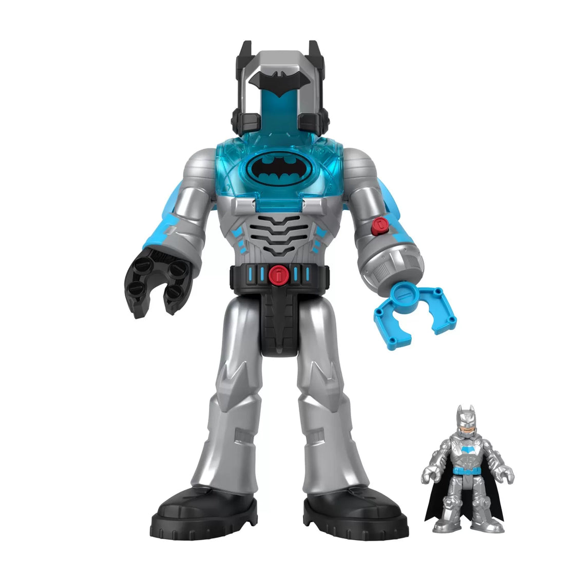 Fisher price imaginext dc super friends robot batman in costum gri 30cm