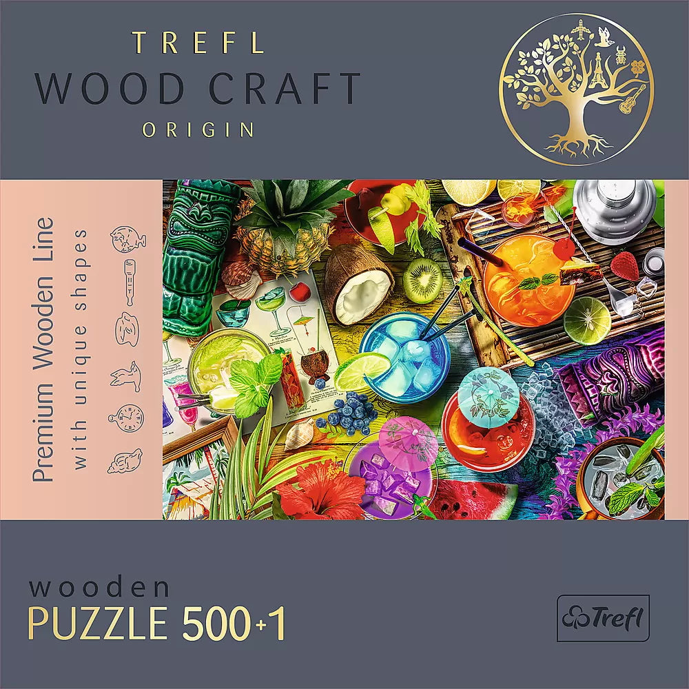 Puzzle trefl din lemn 500+1 piese cocktailurile colorate