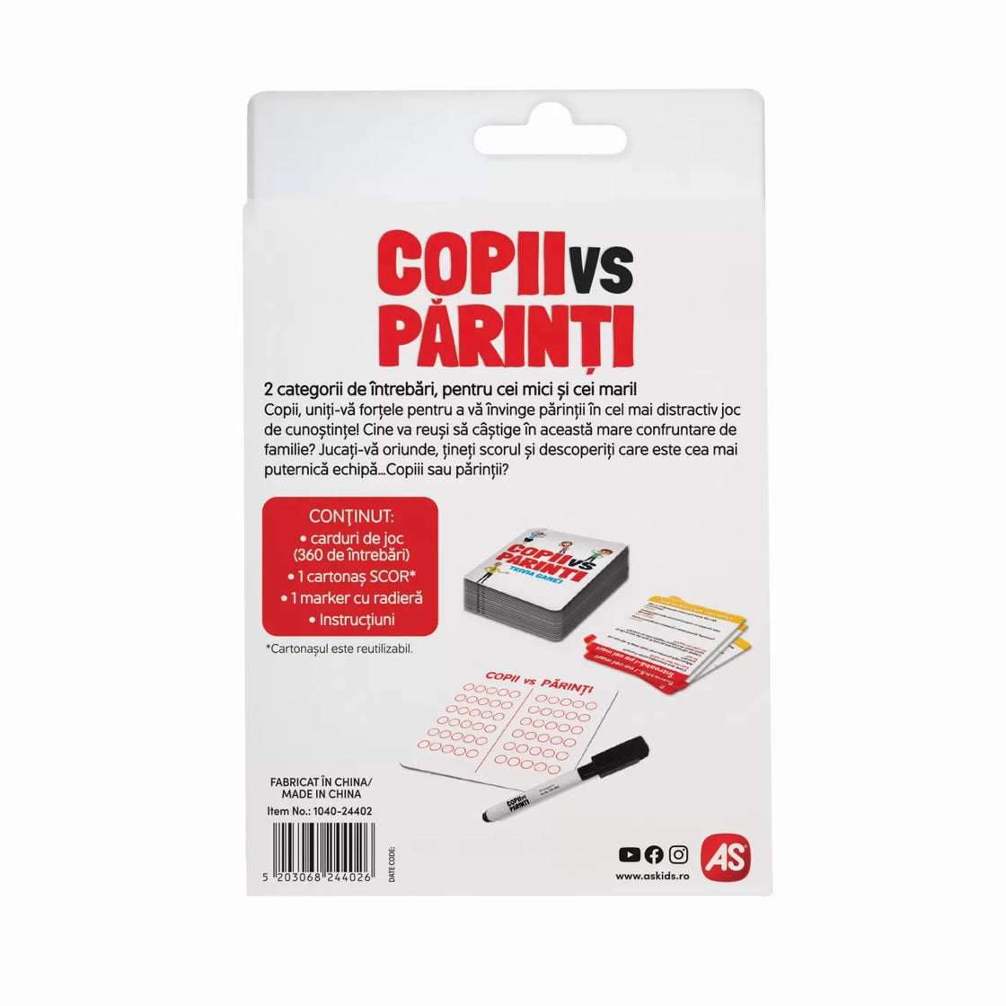 Joc de carti copii vs parinti